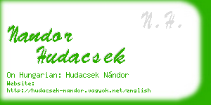 nandor hudacsek business card